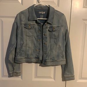 Girls light wash jean jacket